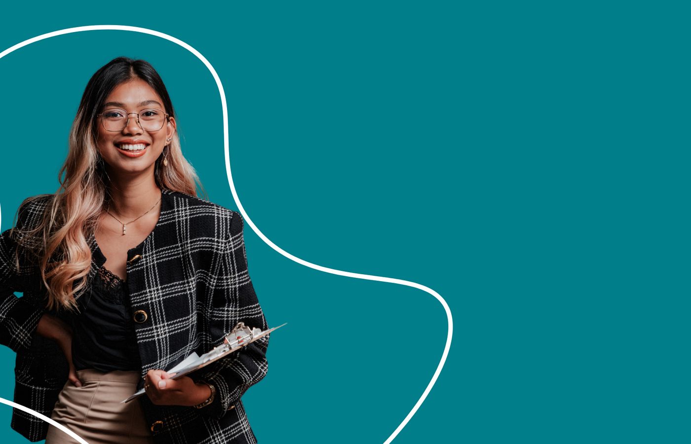 Portrait of a professional, color-graded teal